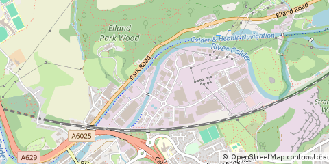 Map of Elland, West Yorkshire