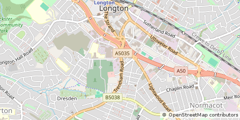 Map of Stoke-on-Trent, Staffordshire