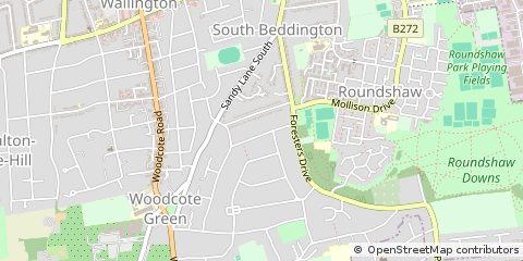 Map of Wallington, Surrey