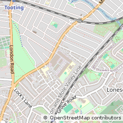 Map of Streatham Road Mitcham, Surrey