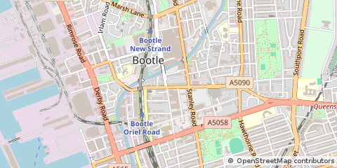 Map of Bootle, Merseyside