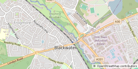 Map of Sandhurst, Berkshire