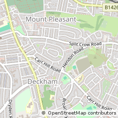 Map of Gateshead, Tyne and Wear