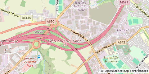 Map of Leeds, West Yorkshire