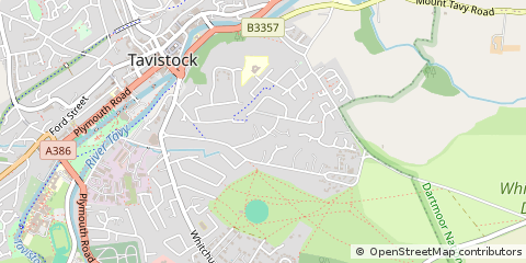Map of Tavistock, Devon