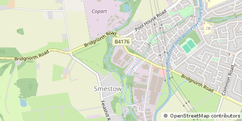 Map of Wolverhampton, Worcestershire