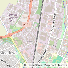 Map of Huntingdon, Cambridgeshire