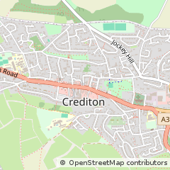 Map of Crediton, Devon