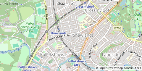 Map of Glasgow, Lanarkshire