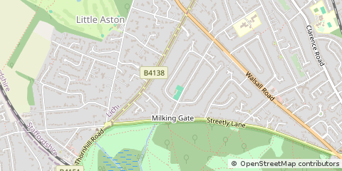 Map of Sutton Coldfield, West Midlands