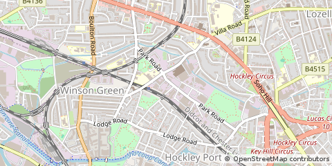 Map of Birmingham, West Midlands