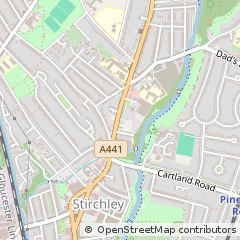 Map of Stirchley, Birmingham