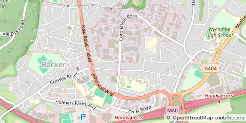 Map of High Wycombe, Buckinghamshire