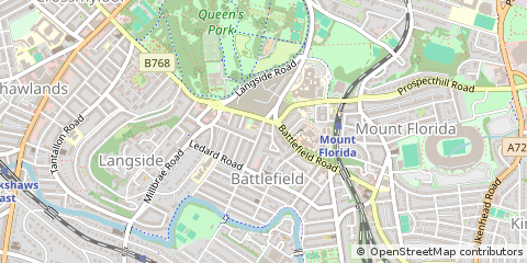 Map of Glasgow, Lanarkshire