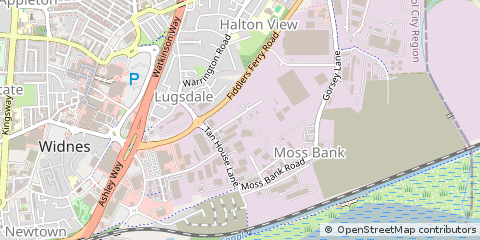 Map of Widnes, Cheshire