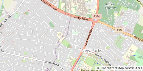 Map of Leicester
