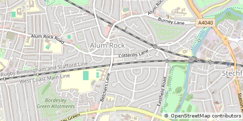 Map of Birmingham, West Midlands