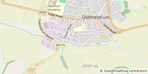 Map of Inverurie, Aberdeenshire