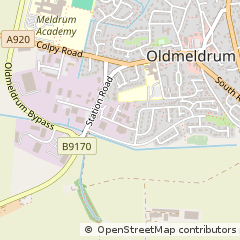 Map of Inverurie, Aberdeenshire