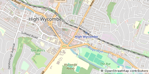 Map of High Wycombe, Buckinghamshire