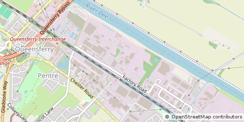 Map of Deeside, Flintshire