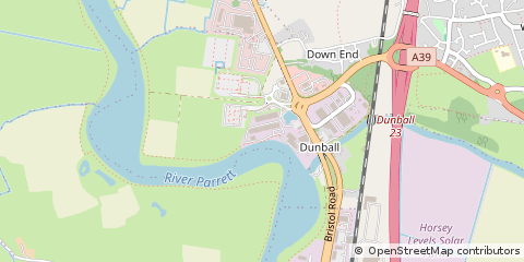 Map of Bridgwater, Somerset