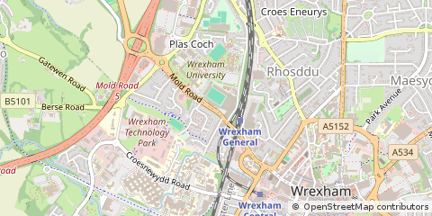 Map of Wrexham