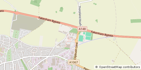 Map of Fakenham, Norfolk