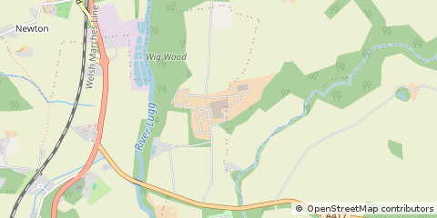 Map of Leominster, Herefordshire
