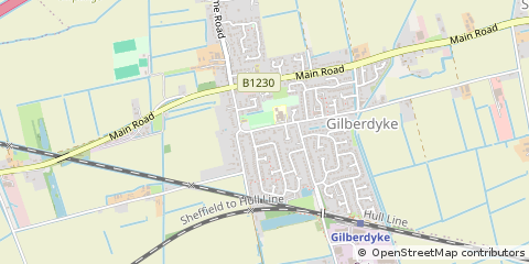 Map of Gilberdyke, East Yorkshire