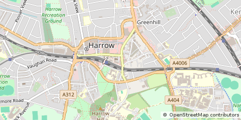 Map of Harrow, Middlesex