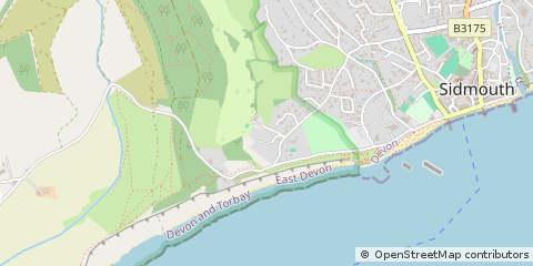 Map of Sidmouth, Devon