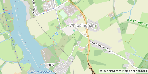 Map of East Cowes, Isle of Wight