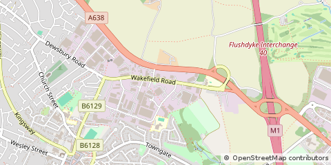 Map of Ossett, West Yorkshire