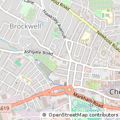 Map of Chesterfield, Derbyshire