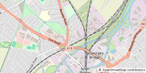 Map of Doncaster, South Yorkshire