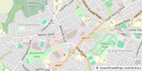Map of Bradford, West Yorkshire