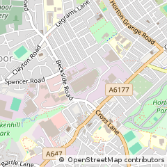 Map of Bradford, West Yorkshire