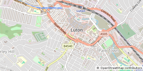 Map of Luton, Bedfordshire