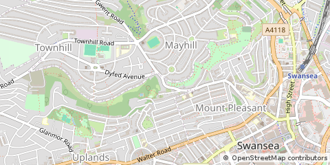 Map of Swansea, Abertawe