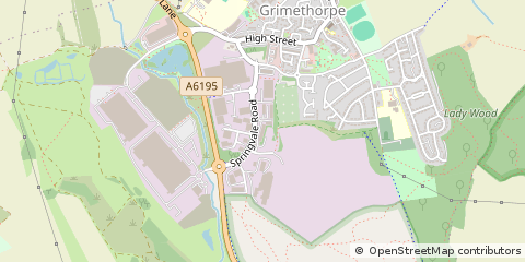 Map of Barnsley, South Yorkshire