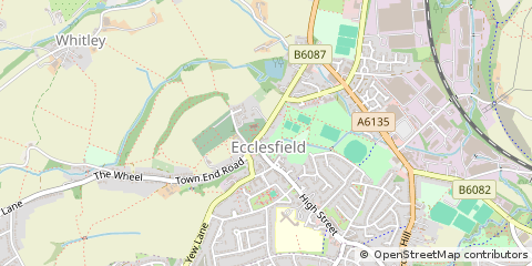 Map of Sheffield, South Yorkshire