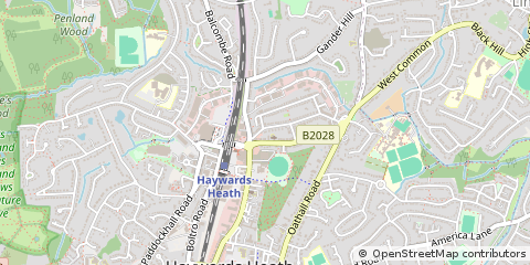 Map of Haywards Heath, West Sussex