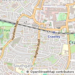 Map of Crawley, West Sussex