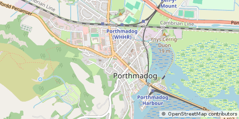 Map of Porthmadog, Gwynedd