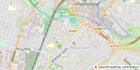 Map of Chelmsford, Essex