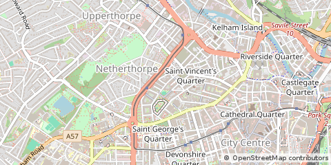 Map of South Yorkshire