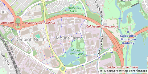 Map of Milton Keynes, Buckinghamshire