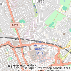 Map of Ashton Under Lyne, Lancashire