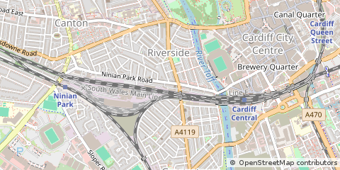Map of Cardiff